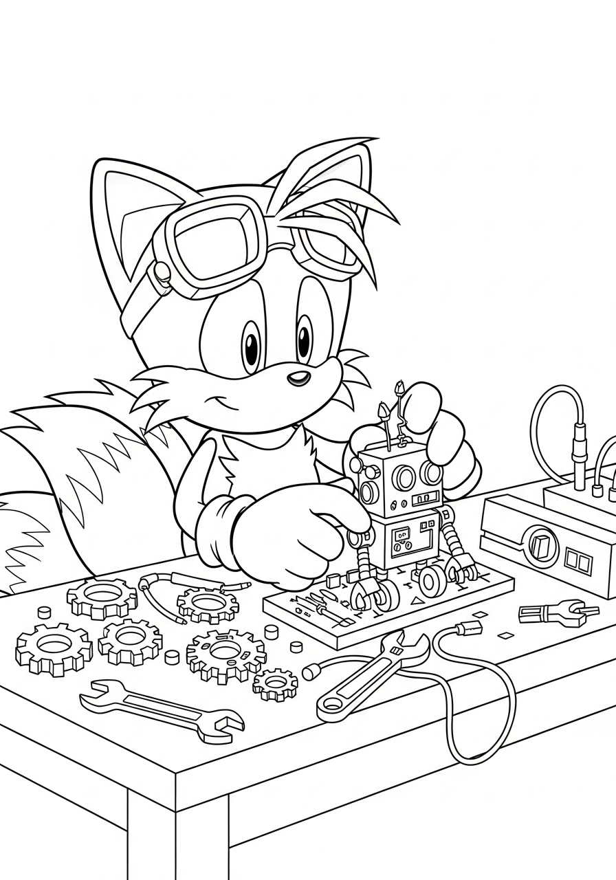 Tails da colorare pdf gratis