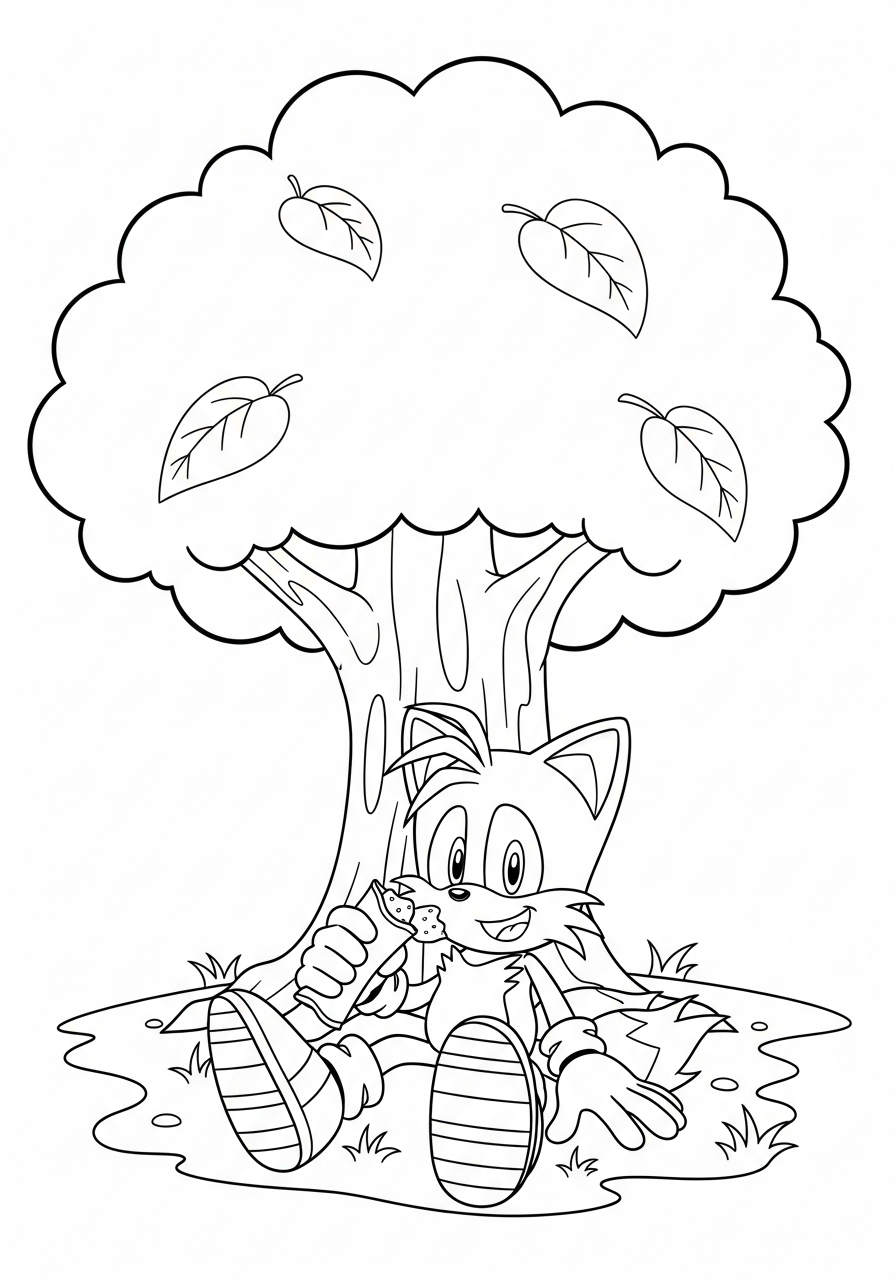 Tails disegno facile da colorare