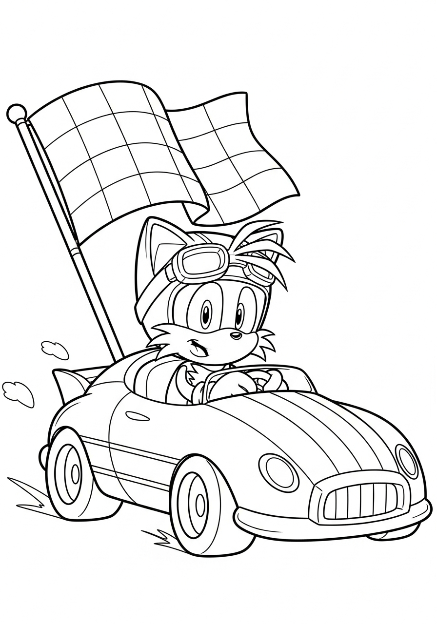 disegni da colorare Tails da stampare 1