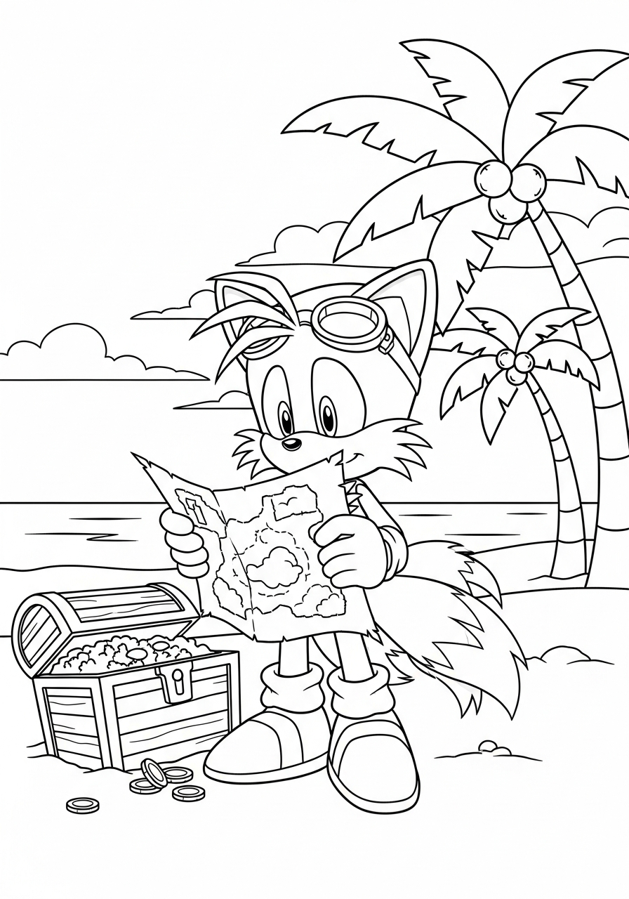 disegni di Tails da colorare e stampare