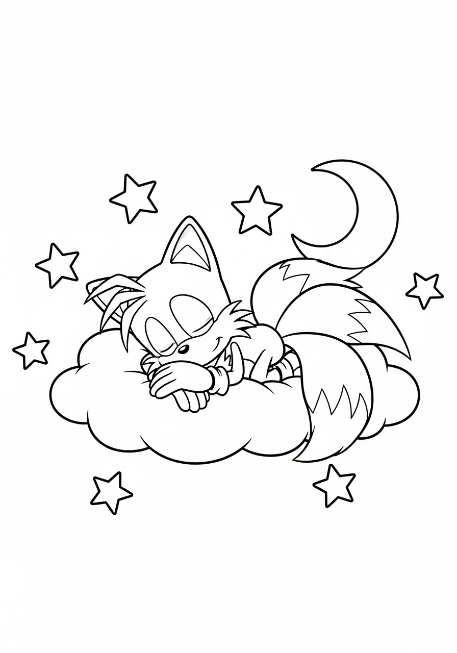 disegni da colorare Tails da stampare