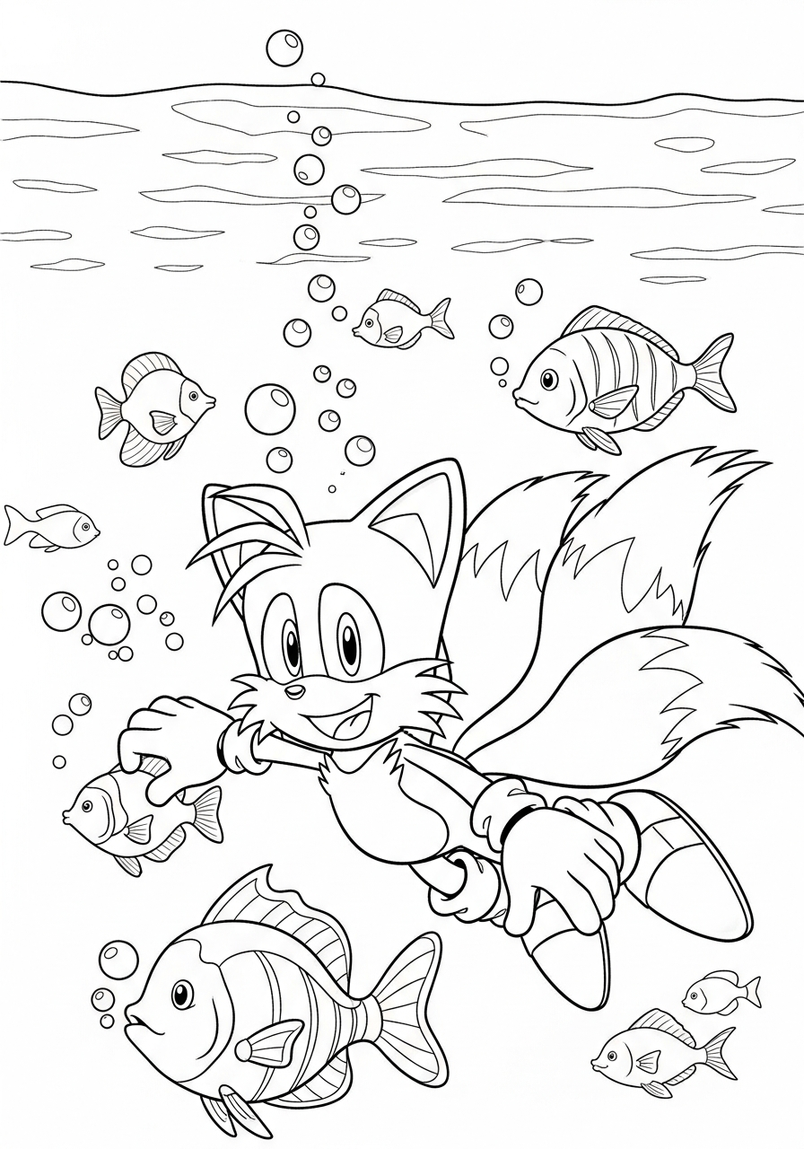 Tails da stampare e colorare gratis