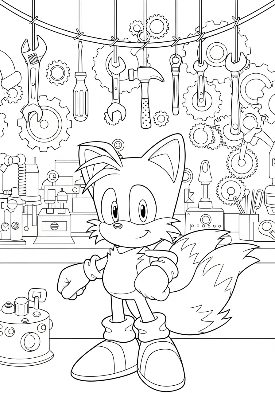 Tails disegno da colorare facile