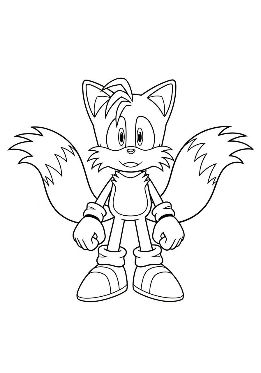 Tails disegno facile da colorare 1