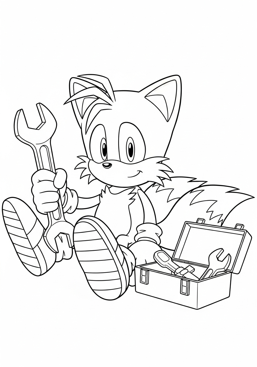 Tails da colorare e stampare gratis 1