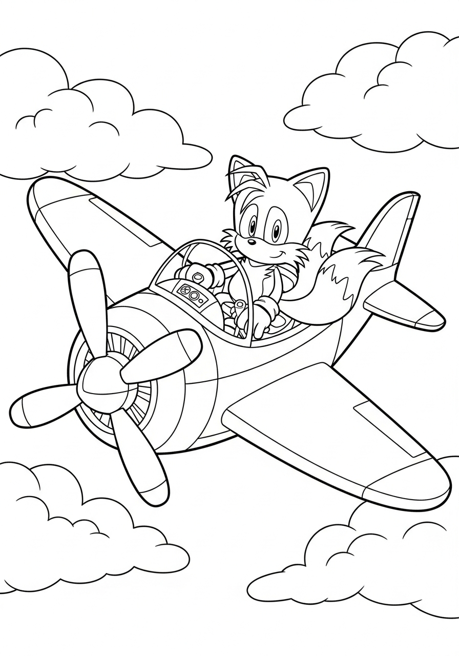 immagini da colorare Tails gratis