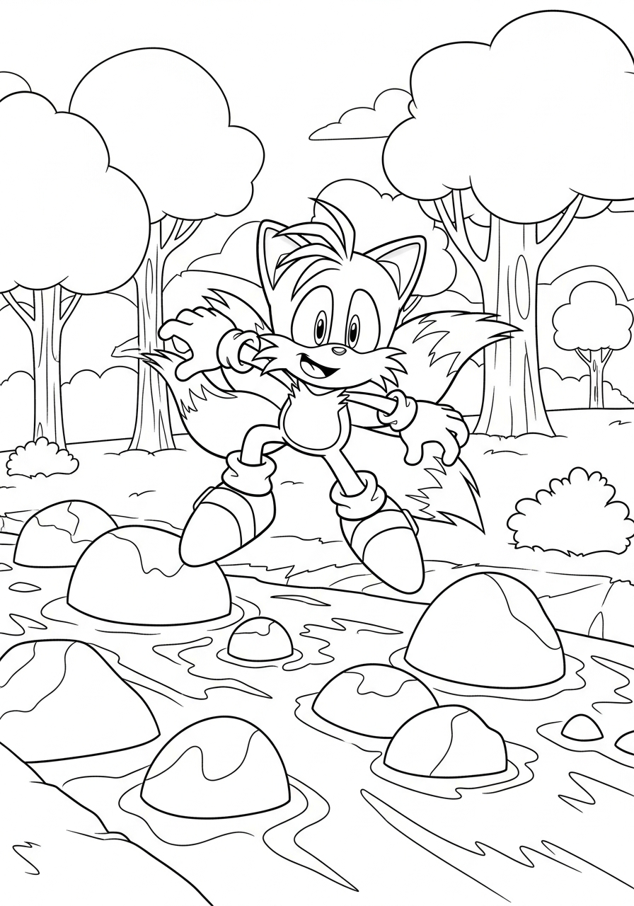 stampe da colorare per bambini Tails