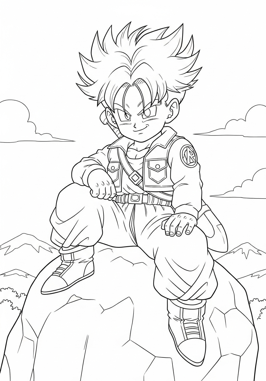 disegni da colorare Trunks pdf