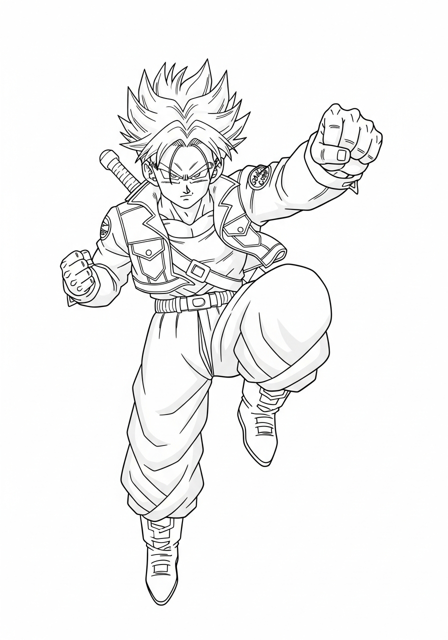 disegni da stampare e colorare Trunks