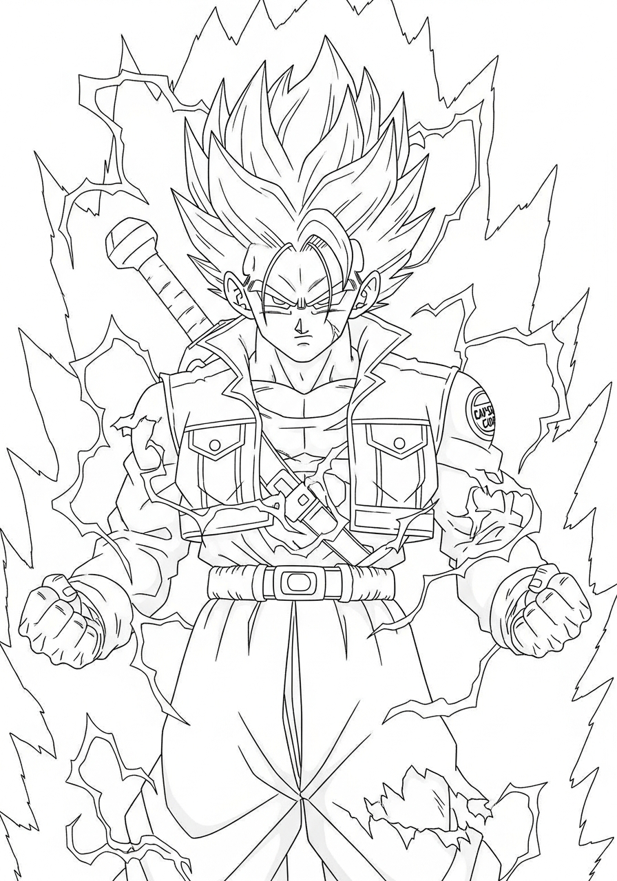 disegni da colorare Trunks per bambini