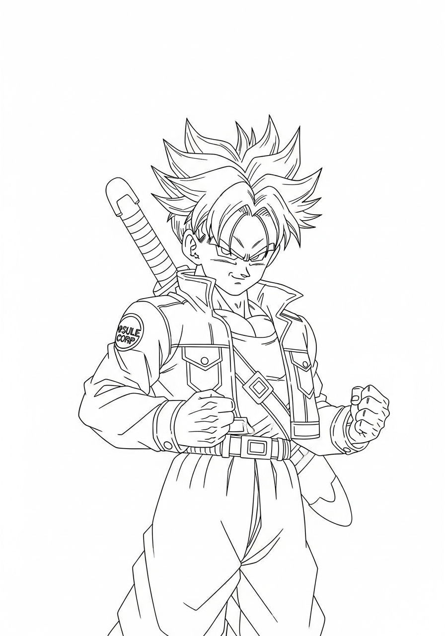 disegni da colorare Trunks pdf 1