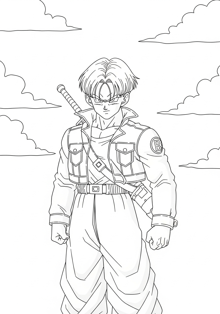 disegni facili di Trunks da colorare
