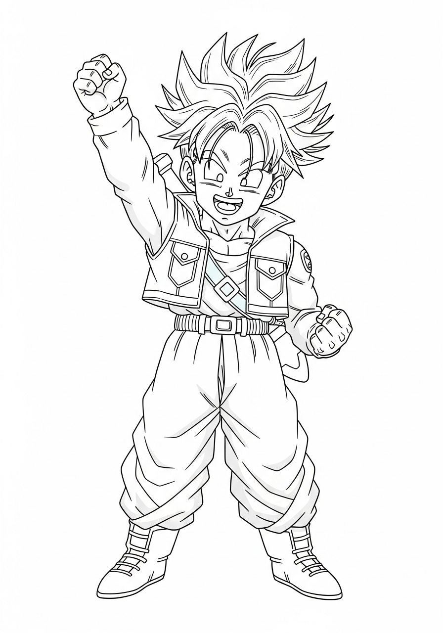 immagine da colorare Trunks