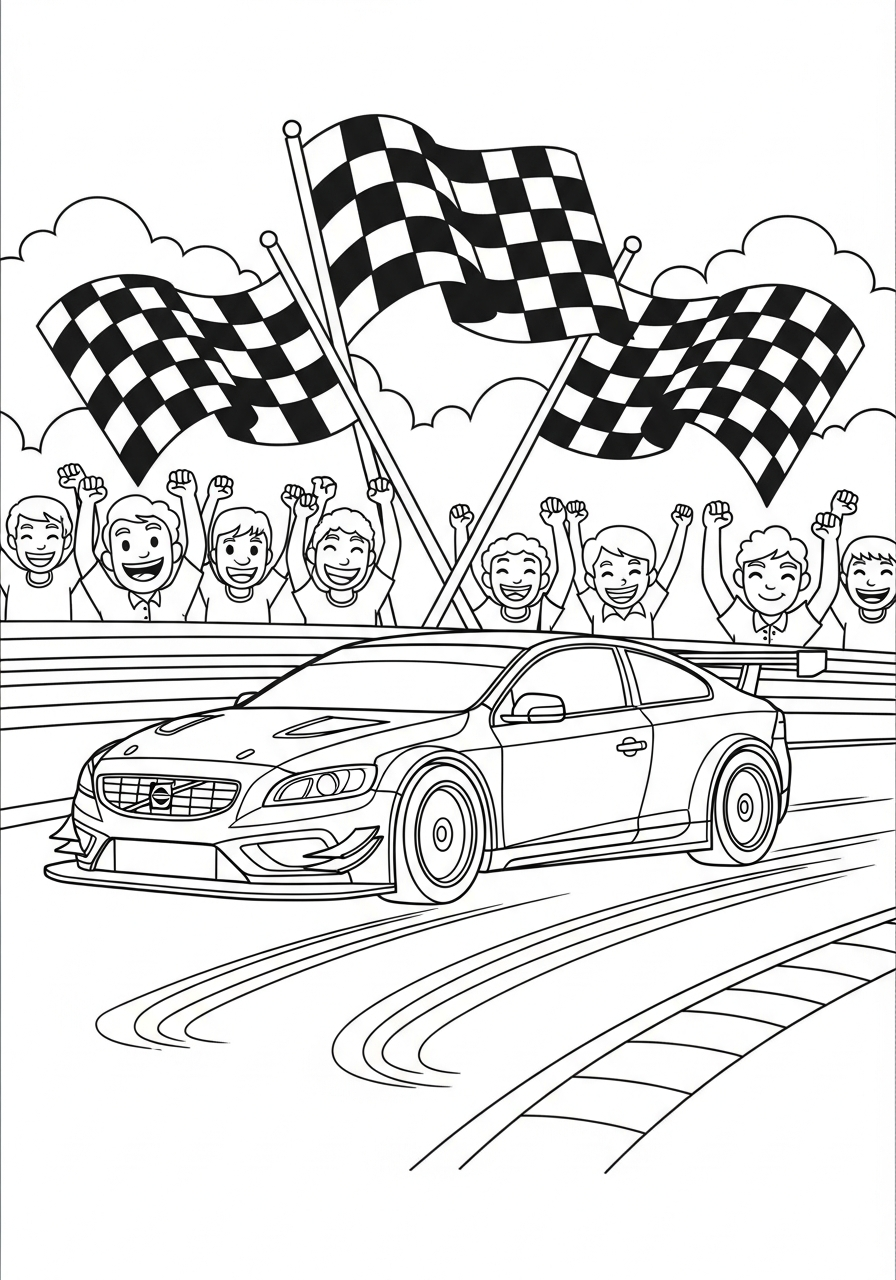 disegno Volvo da colorare per bambini