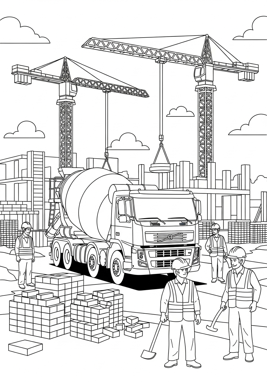 immagini Volvo da colorare e stampare