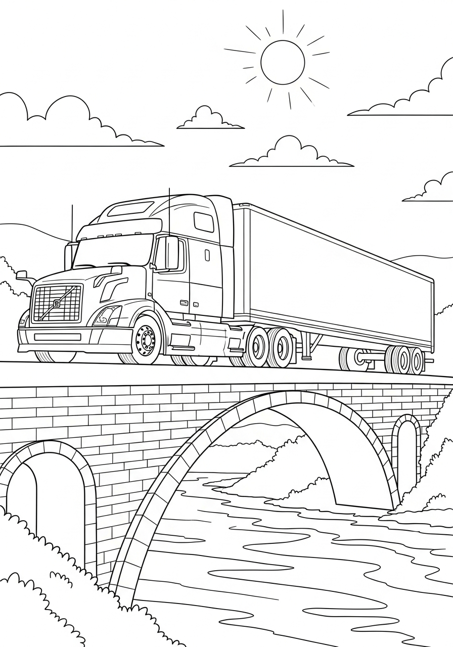 disegni di Volvo da colorare per bambini