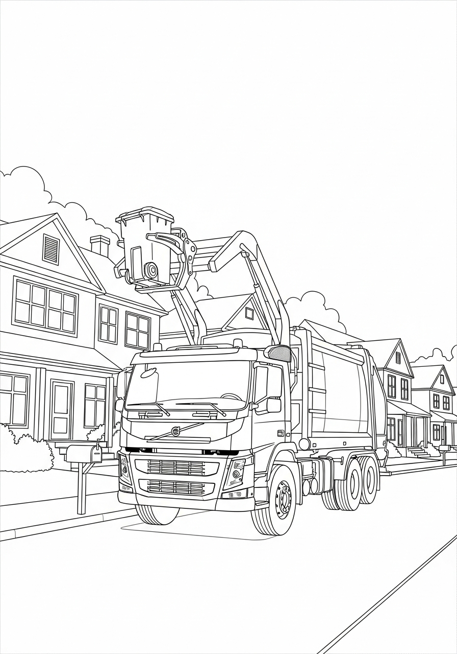 Volvo disegno da colorare facile