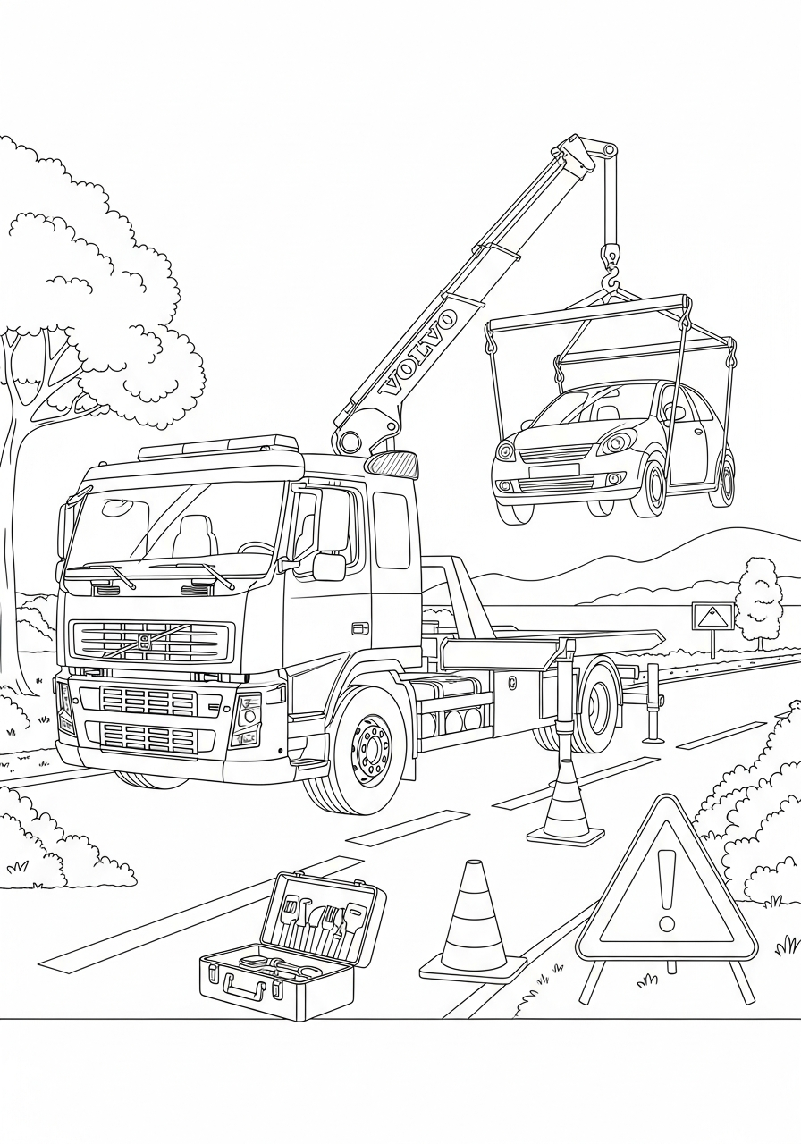 Volvo da colorare bambini