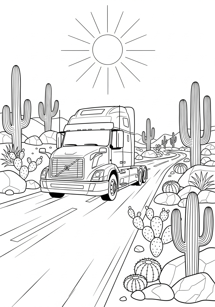 Volvo da colorare e stampare