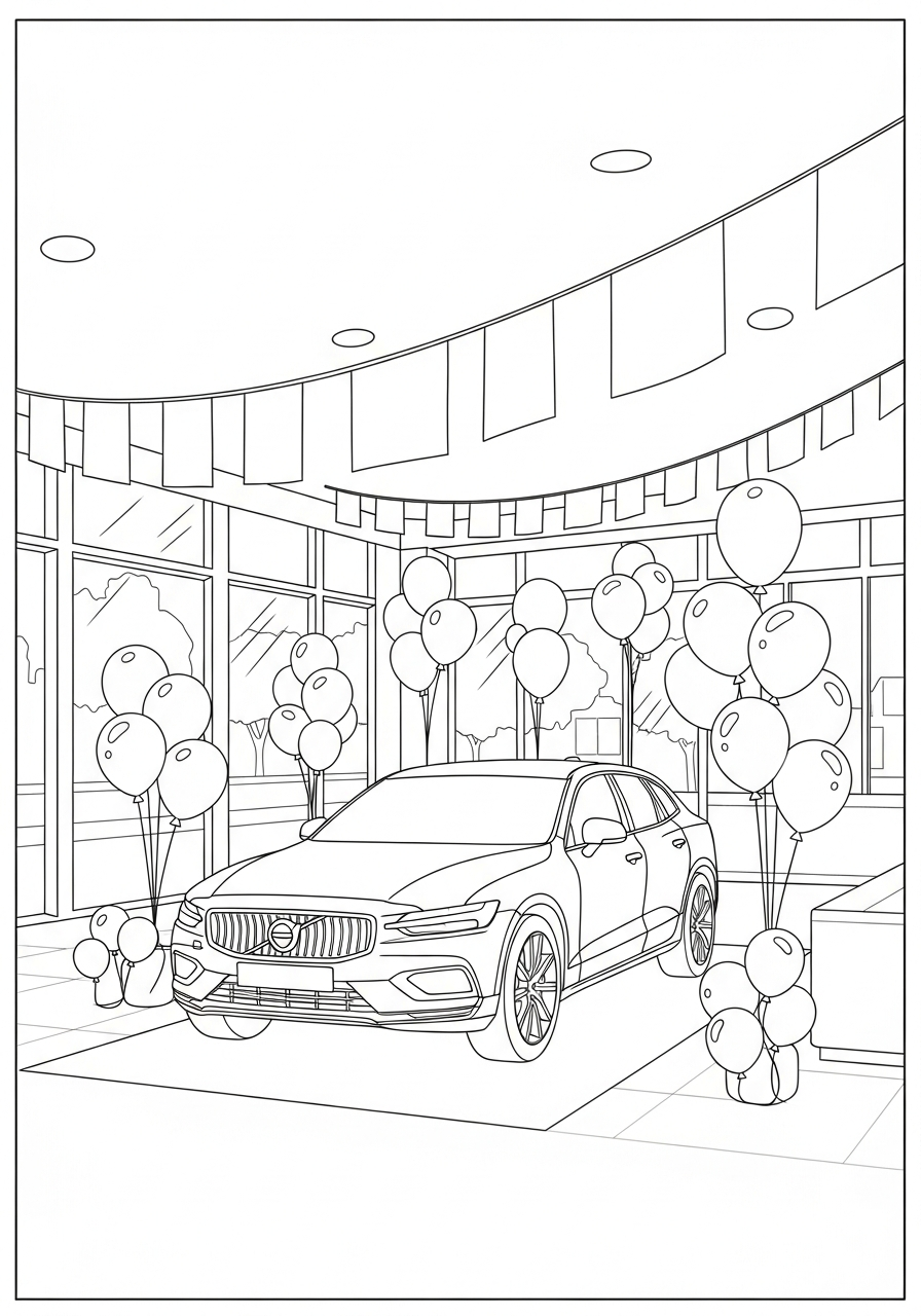 Volvo da colorare facile