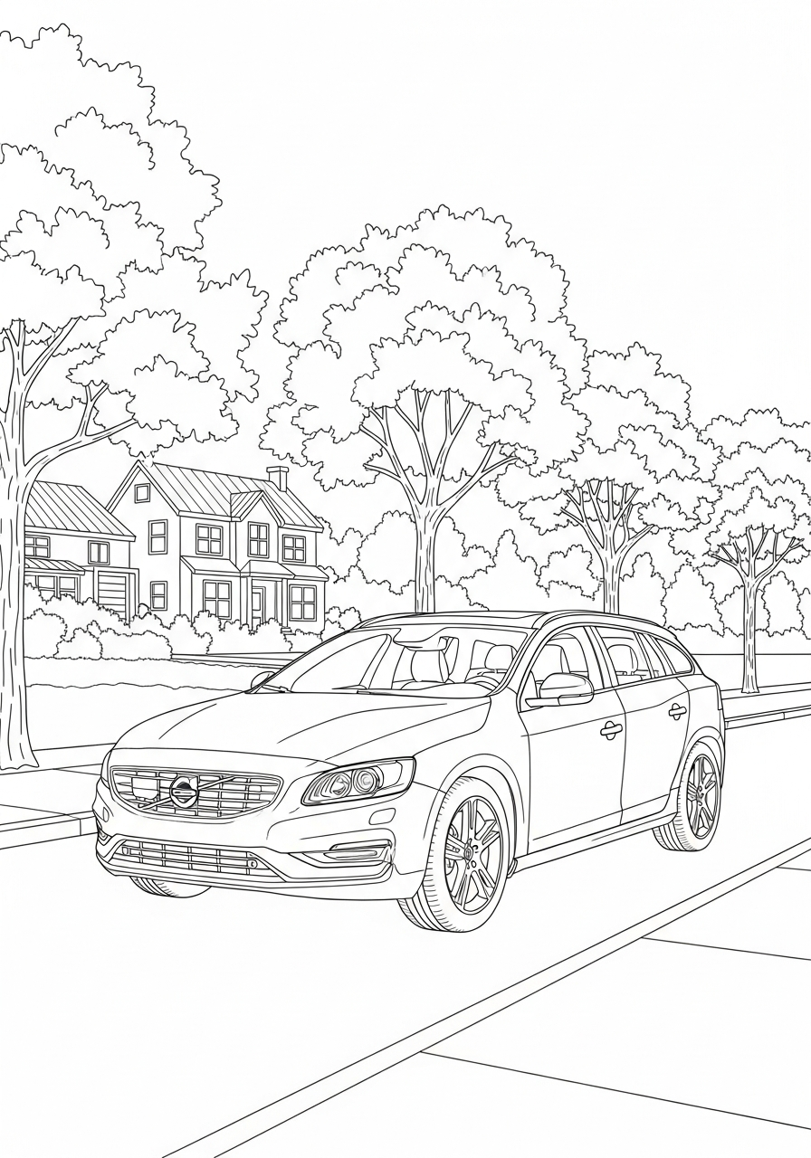 Volvo da colorare e stampare pdf