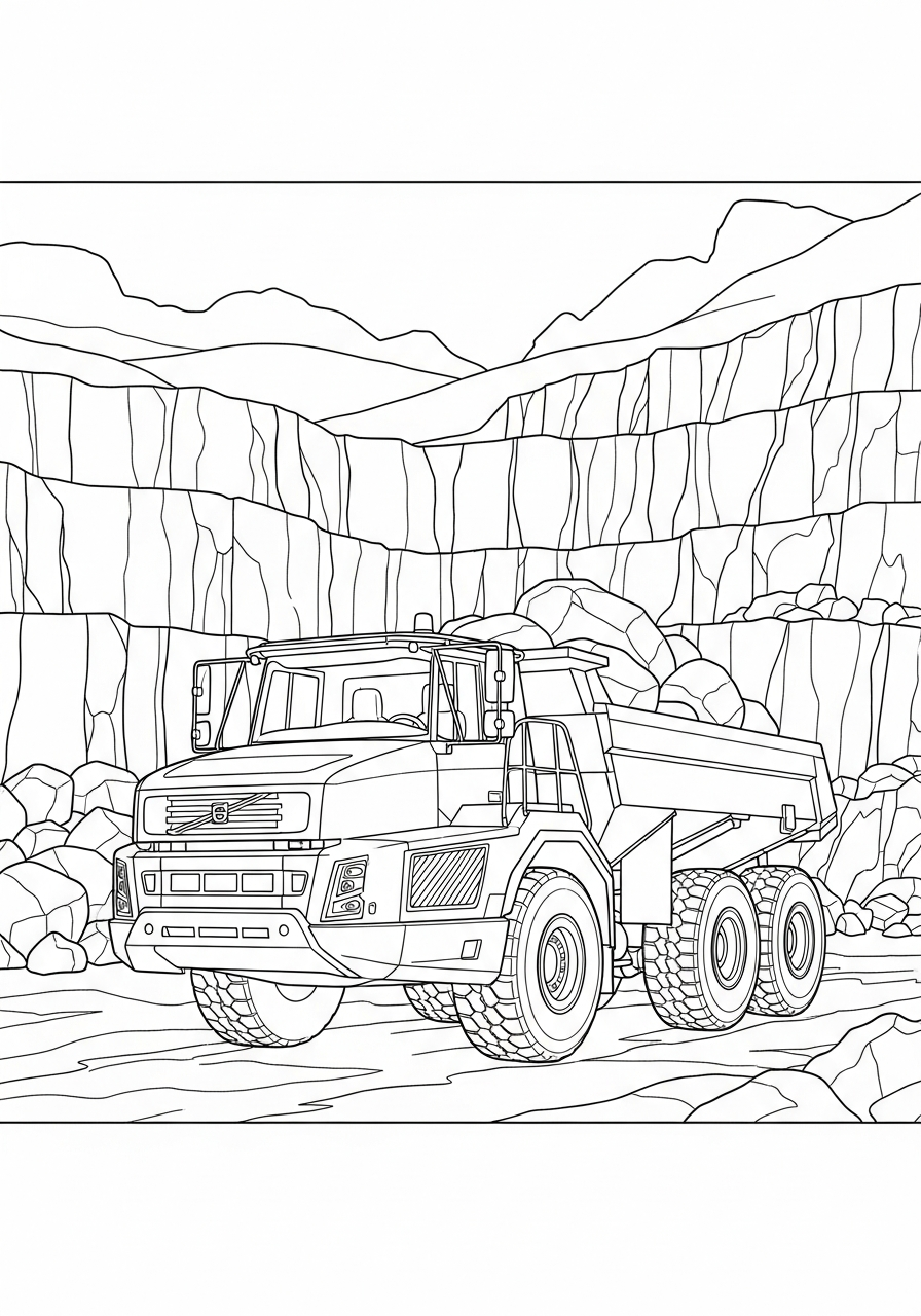 Volvo da colorare e stampare gratis