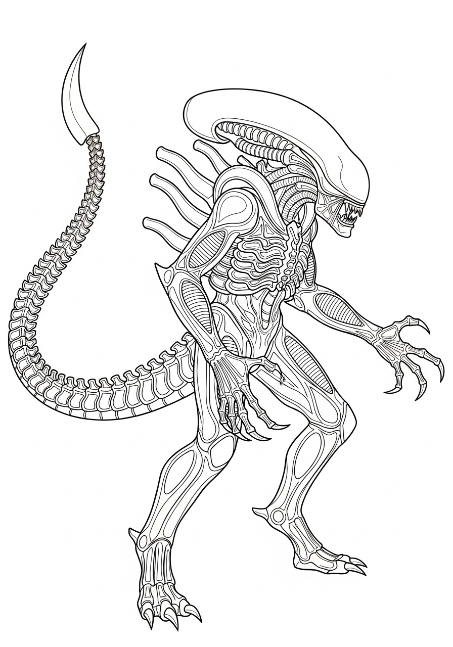 disegno Xenomorfo da colorare per bambini