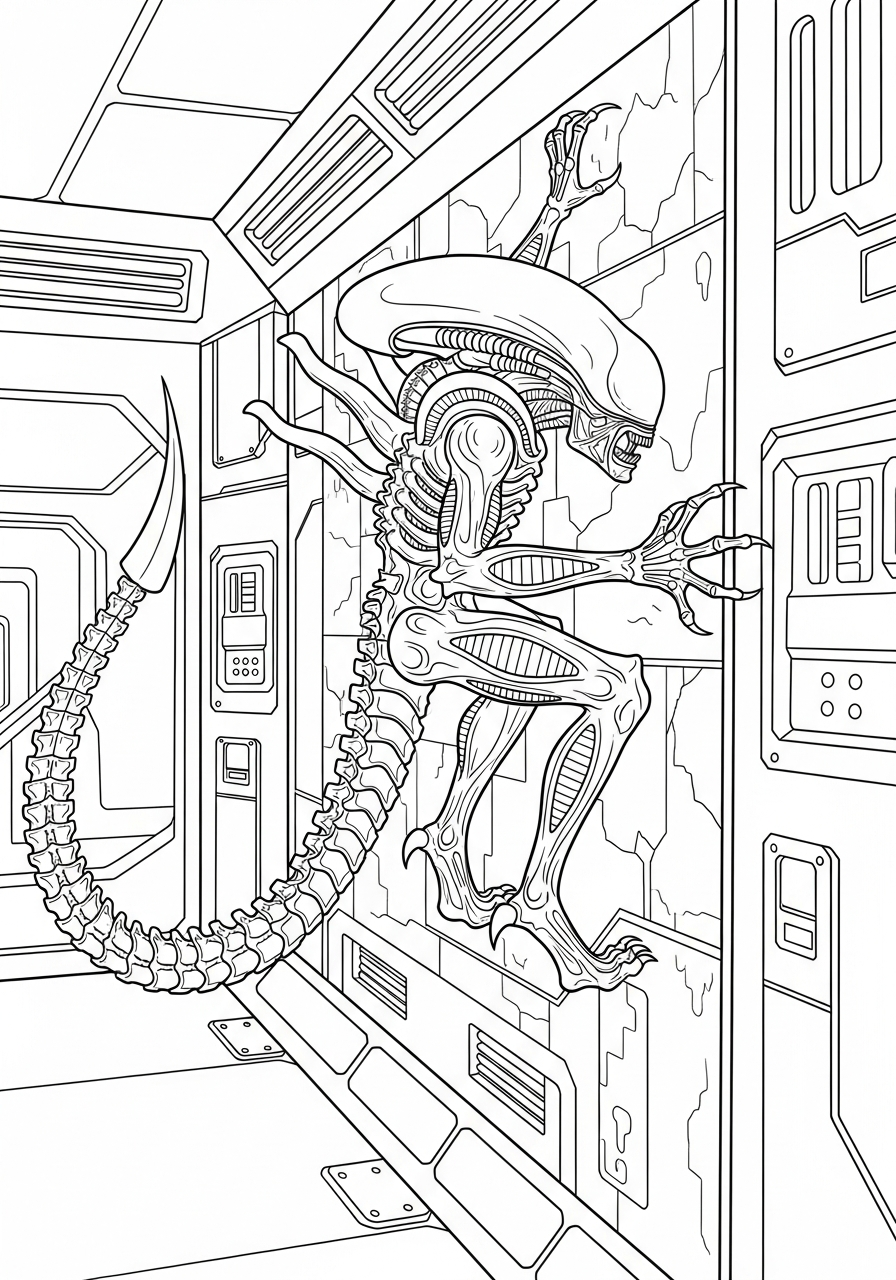 disegni Xenomorfo da colorare online