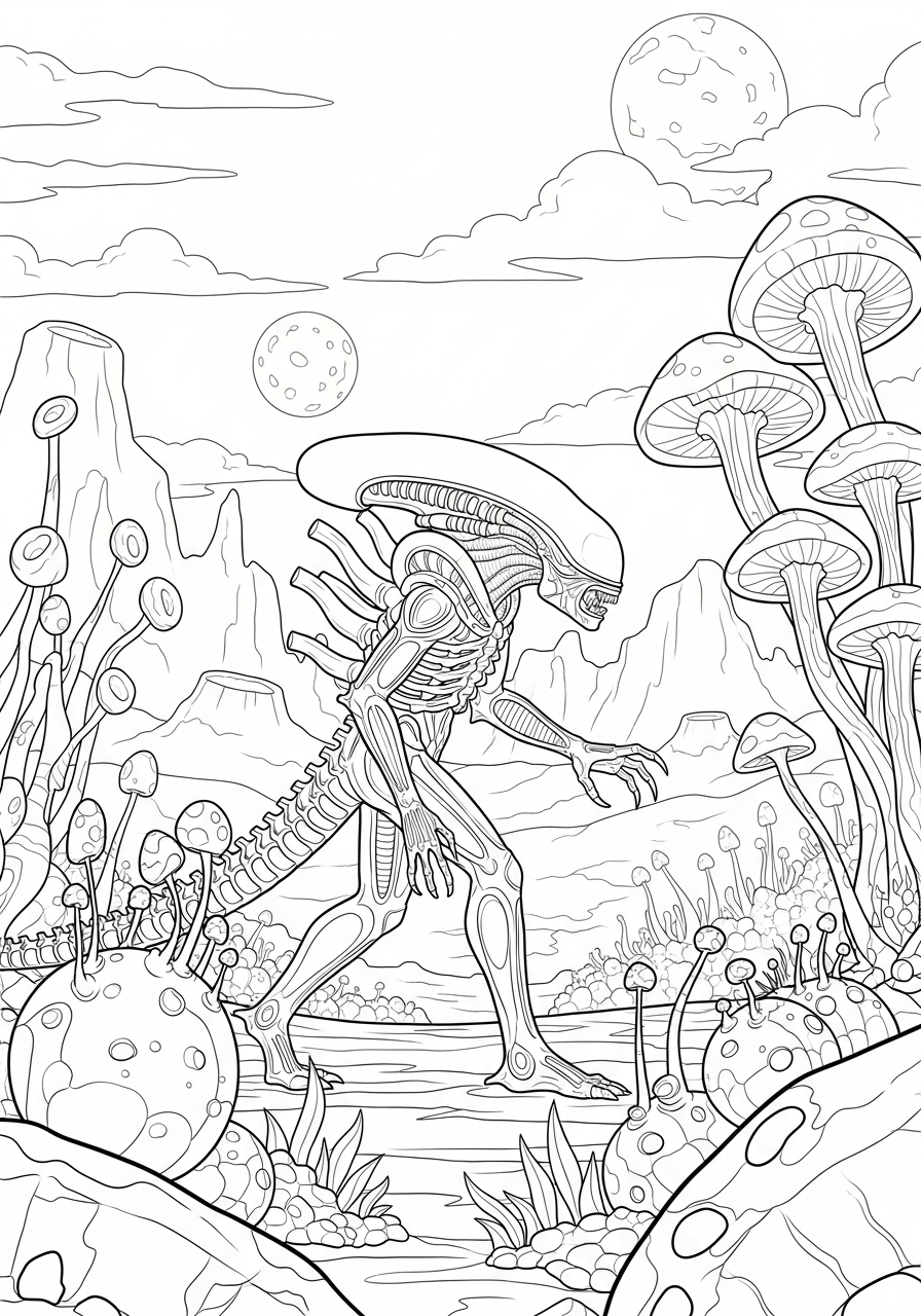 immagini Xenomorfo da colorare e stampare