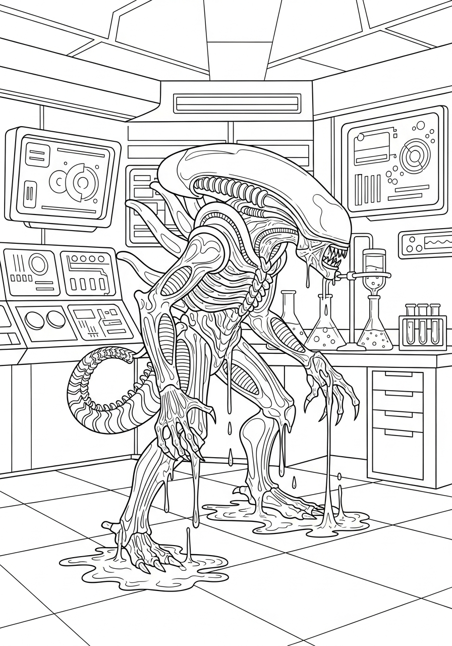 Xenomorfo immagini da colorare per bambini