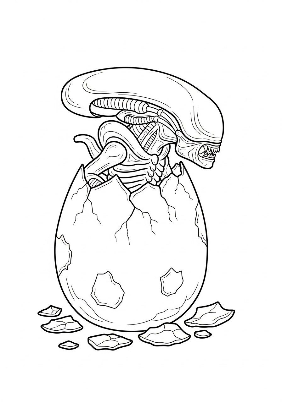 disegni Xenomorfo da colorare gratis 1