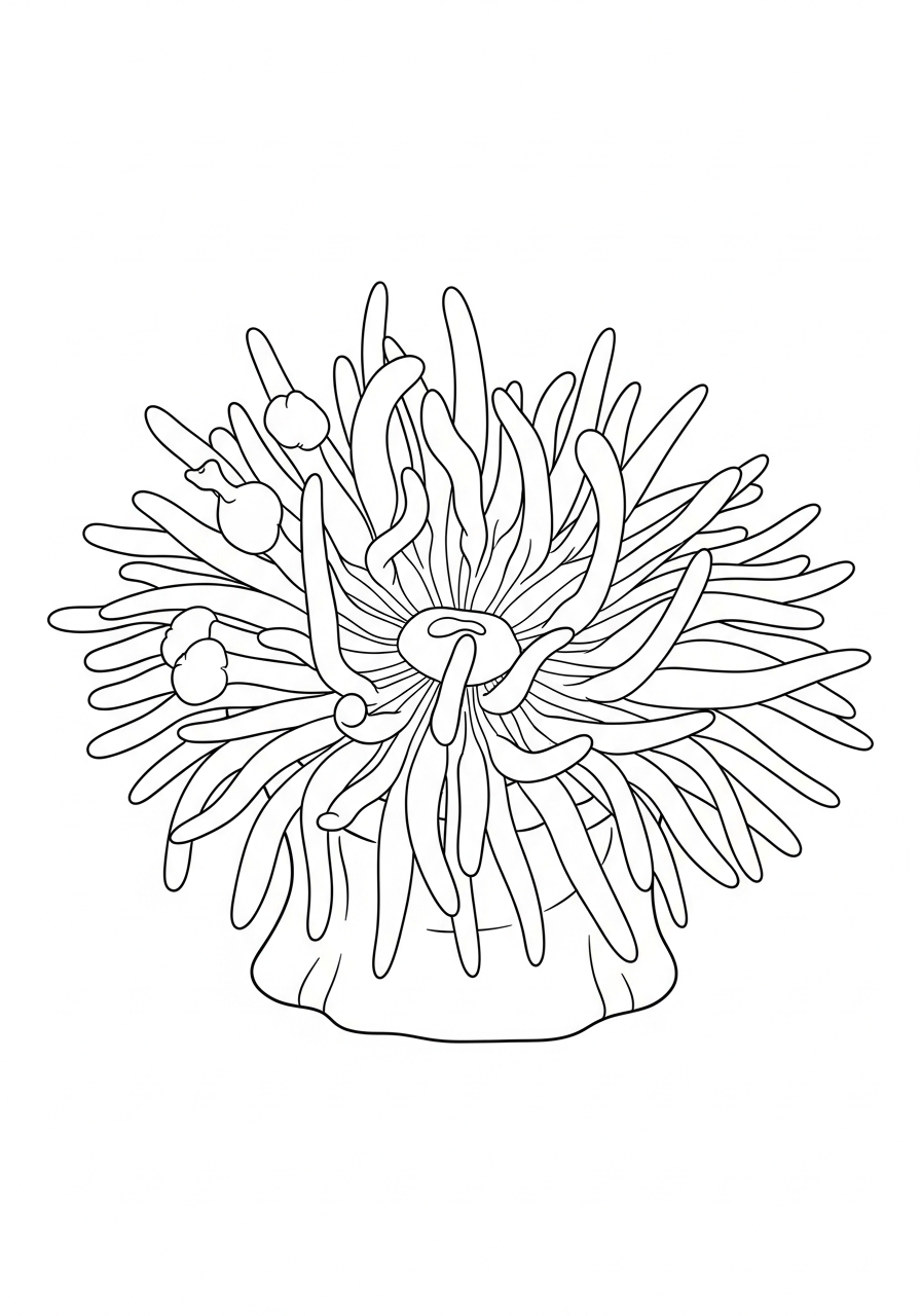 Anemone di mare 20 disegni di anemone di mare da colorare