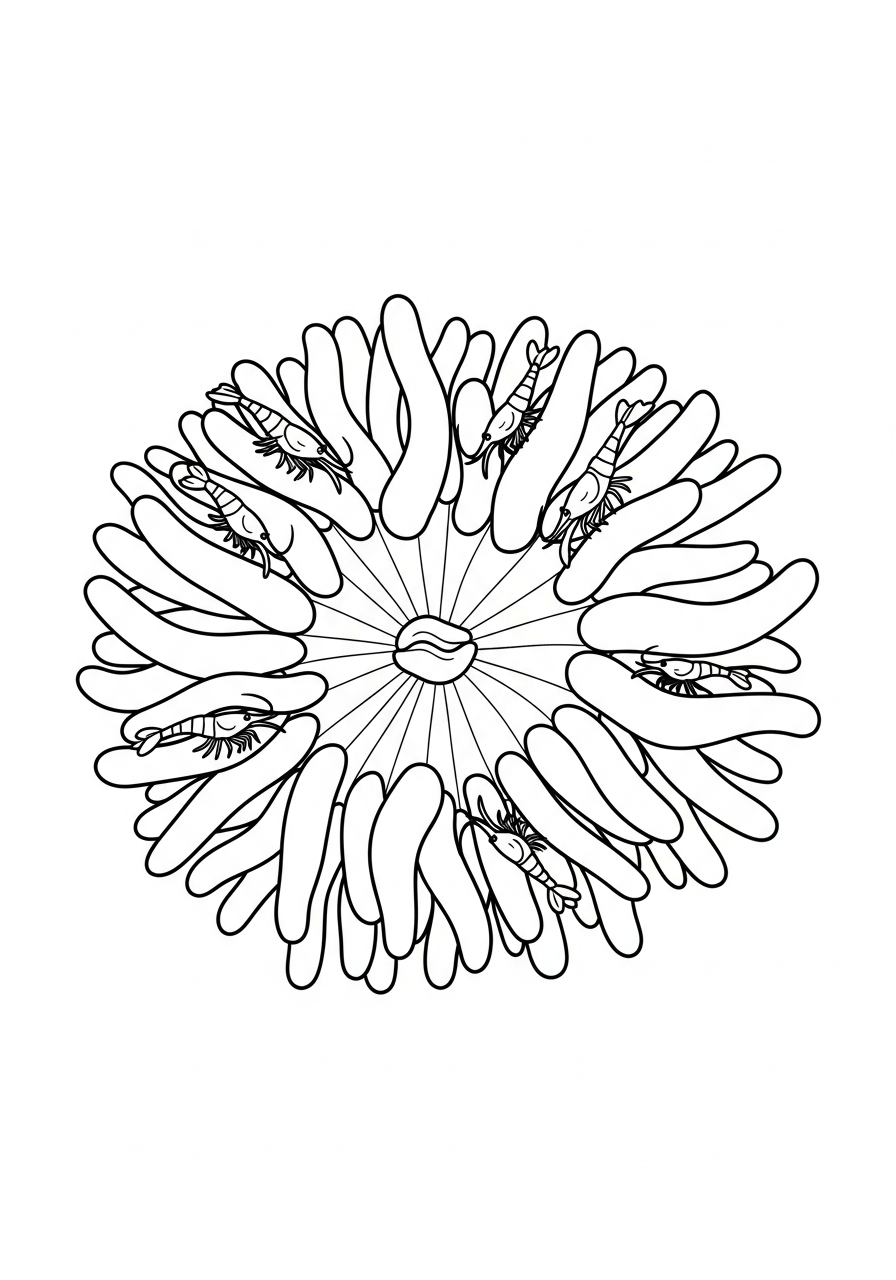 Anemone di mare 7 anemone di mare da colorare e stampare pdf