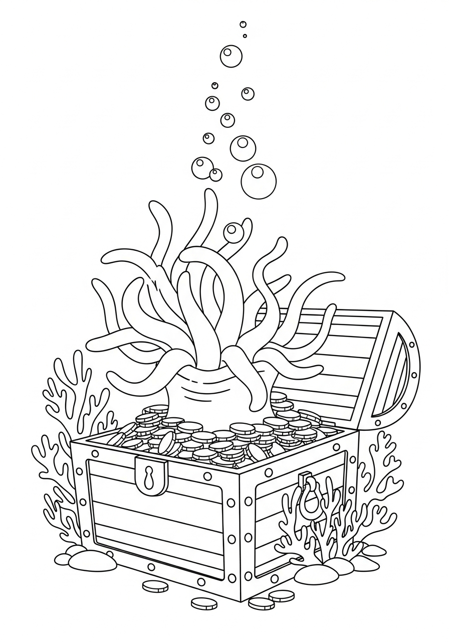 Anemone di mare 6 immagini da colorare di anemone di mare