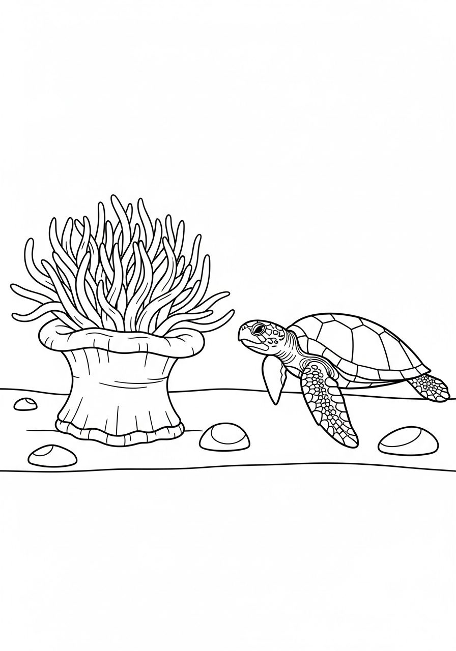 Anemone di mare 4 anemone di mare disegno da colorare