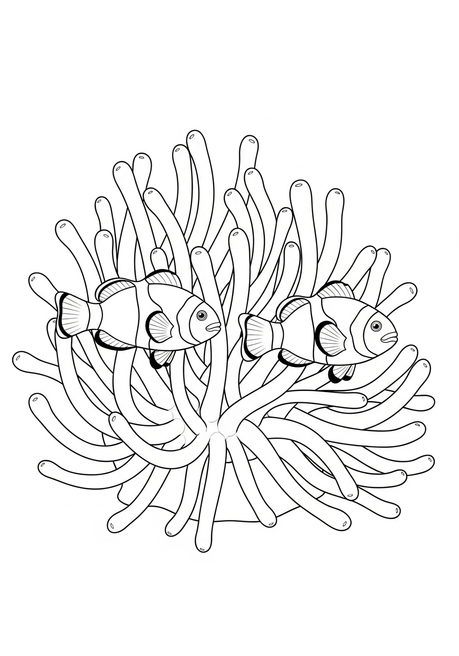 Anemone di mare 18 anemone di mare da colorare a4