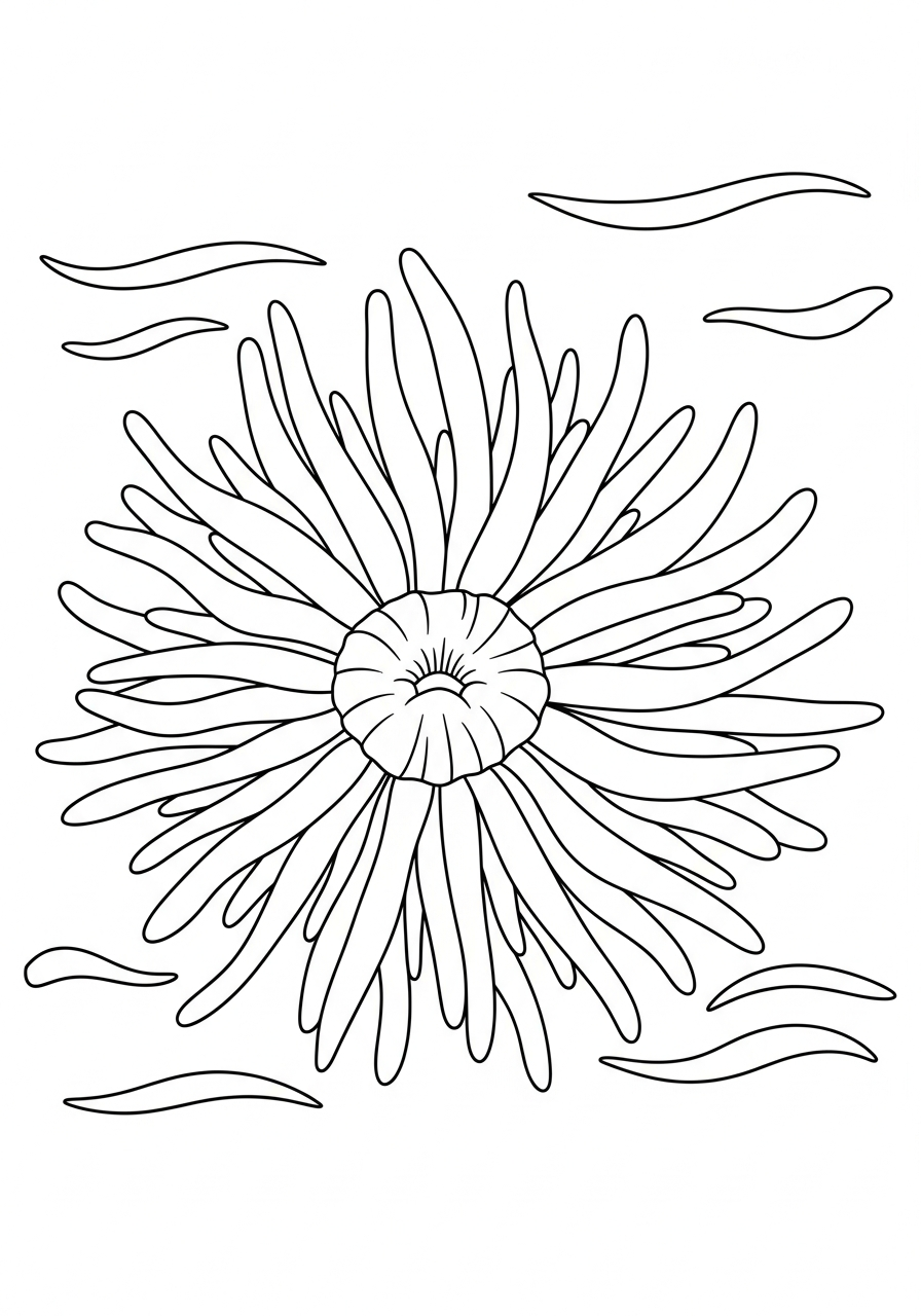 Anemone di mare 12 anemone di mare da colorare pdf