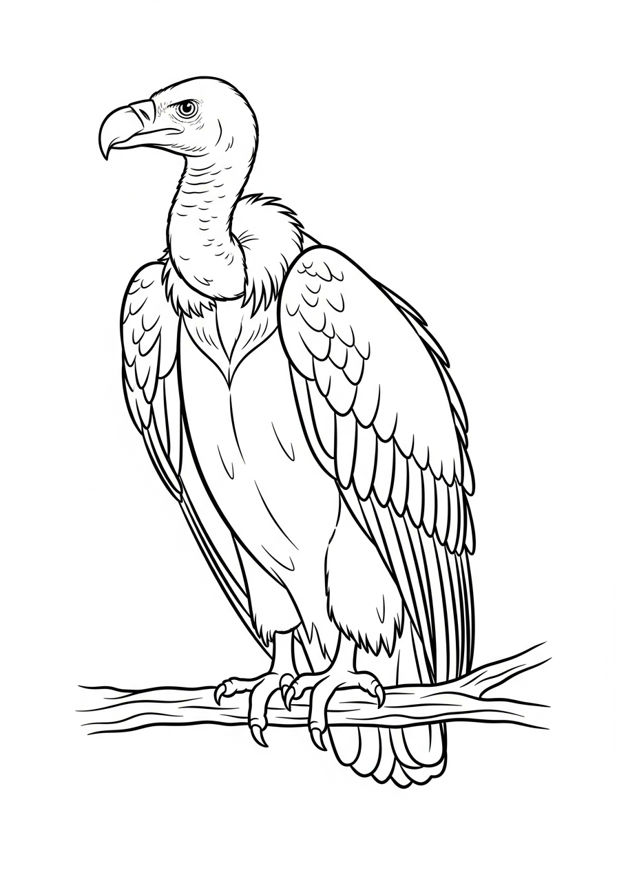 avvoltoio da colorare e stampare pdf 2