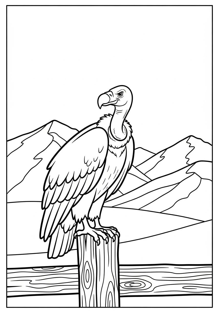 disegni da colorare avvoltoio pdf 1