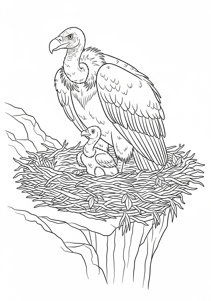 avvoltoio disegno da colorare