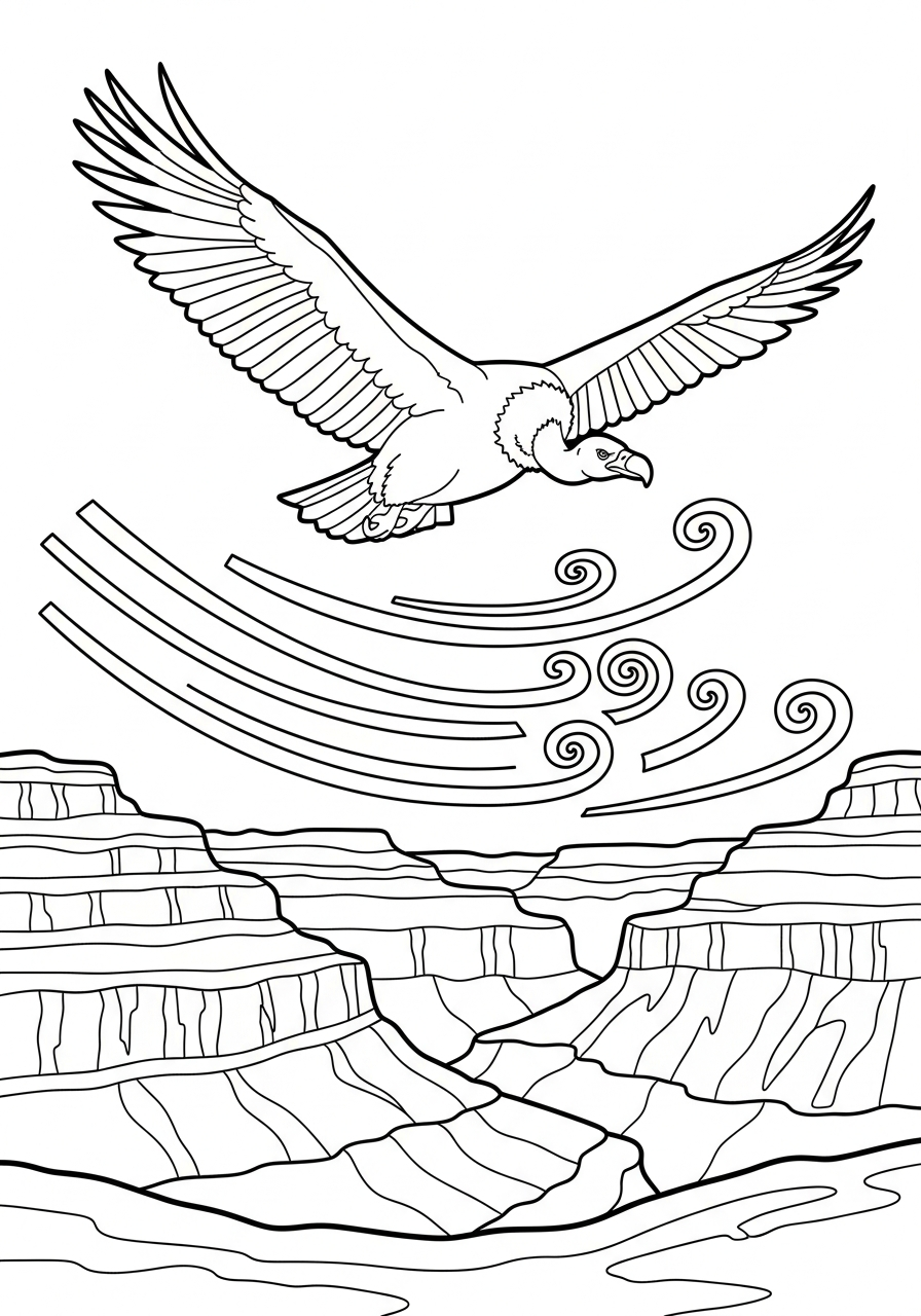 disegno avvoltoio da colorare per bambini