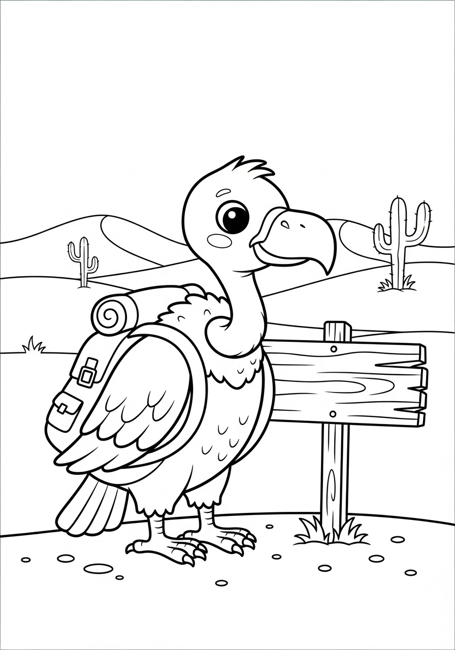 avvoltoio da colorare