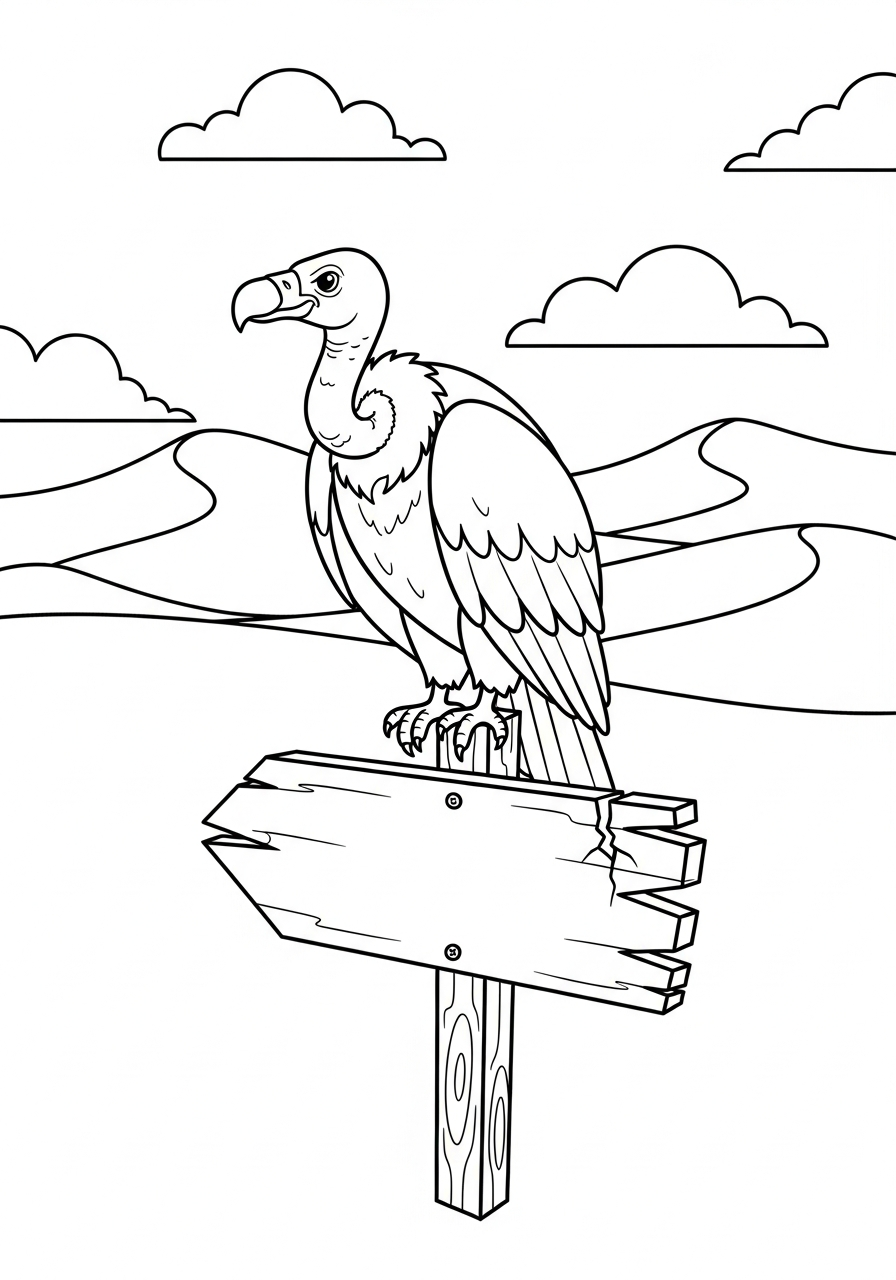 disegni avvoltoio da colorare e stampare