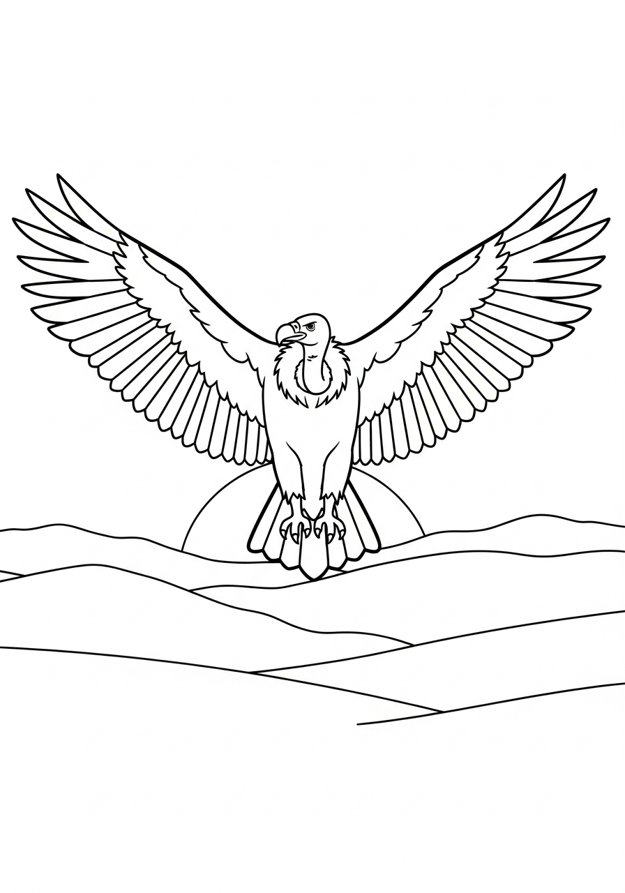 avvoltoio da colorare e stampare pdf