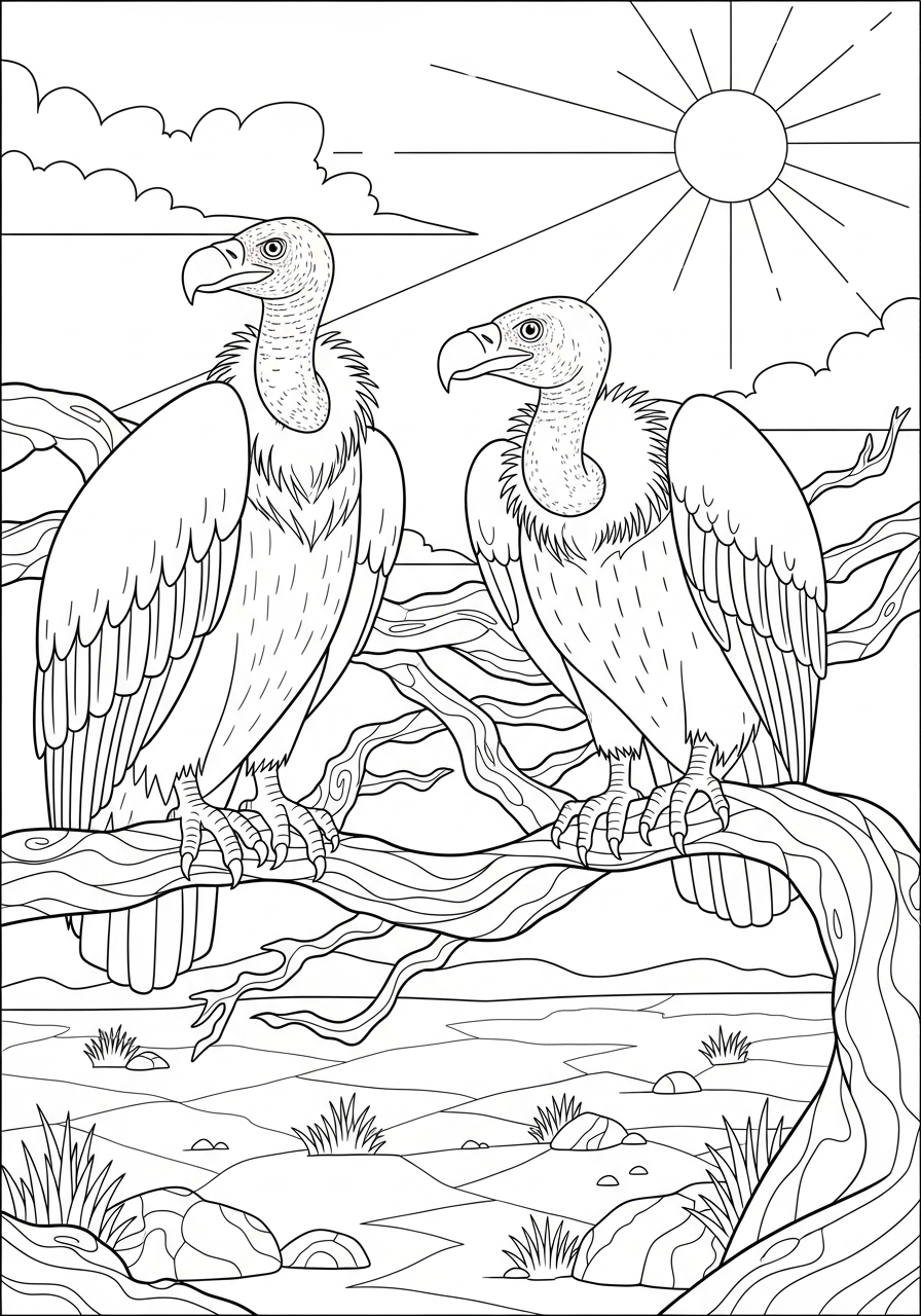 disegni avvoltoio da colorare gratis