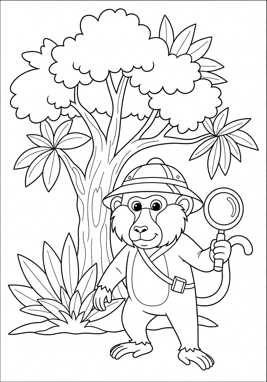 babbuino da colorare