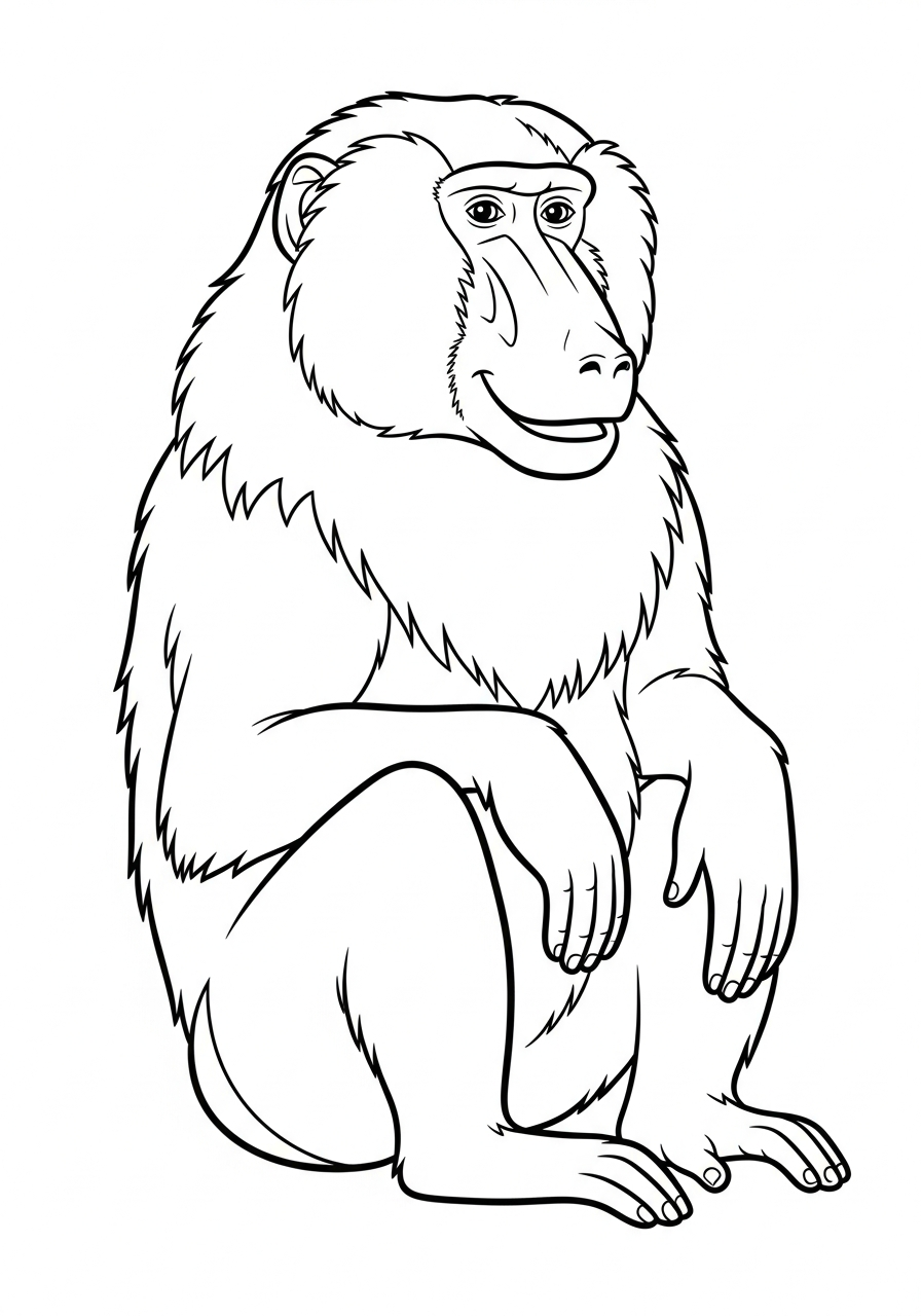 disegni di babbuino da colorare e stampare