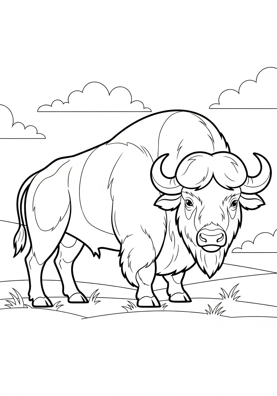 Bufalo 20 disegno bufalo da colorare