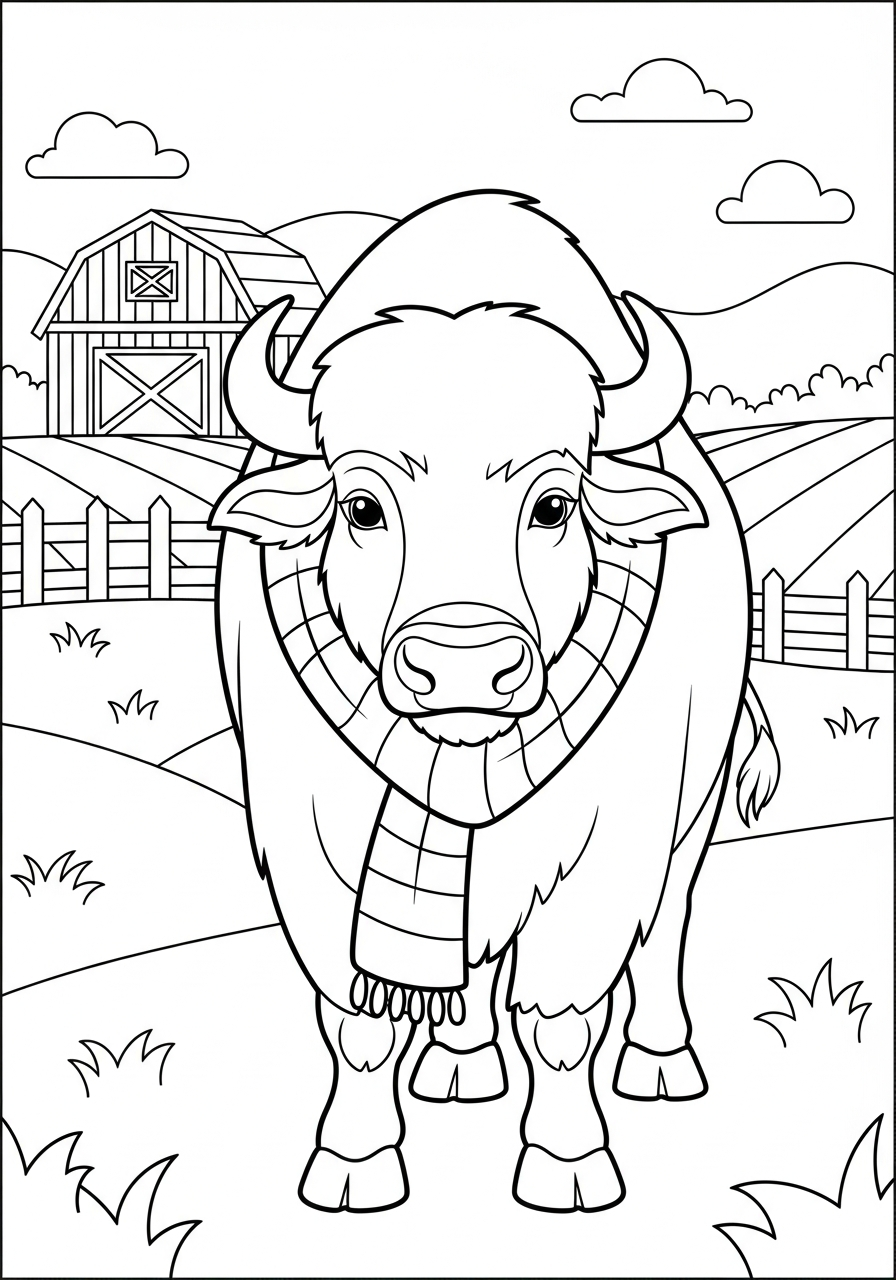 Bufalo 7 immagini di bufalo da stampare e colorare 1