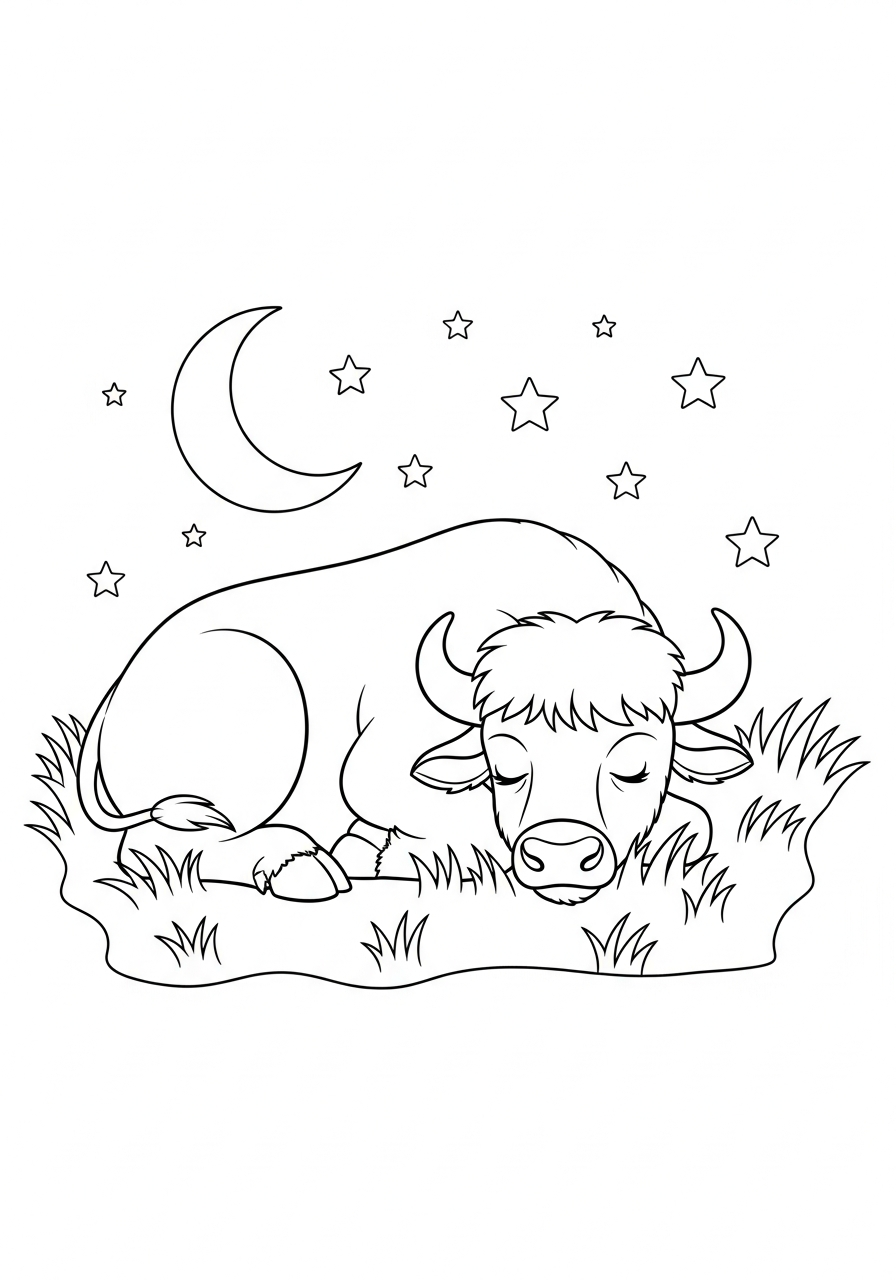 Bufalo 2 immagini di bufalo da stampare e colorare